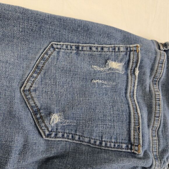 Pistola Women Jeans 28 Tapered Ankle Mid Rise Skinny Slit Hem Distressed Stretch - Picture 9 of 15